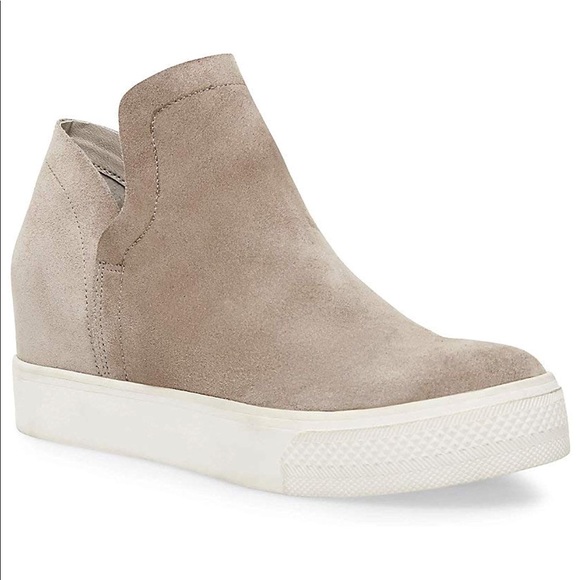 STEVE MADDEN Wrangle Wedge Sneaker In Taupe - Picture 6 of 8